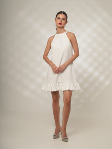 Alba - Pearl Embellished Shift Dress