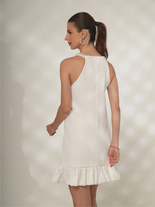 Alba - Pearl Embellished Shift Dress