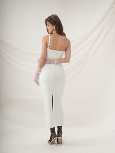 Elena - Asymmetric Column Gown