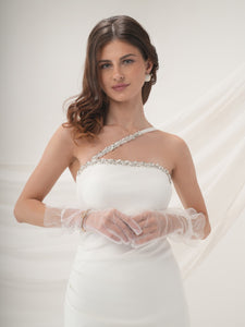 Elena - Asymmetric Column Gown