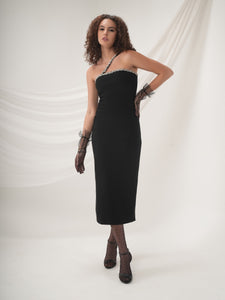 Elena - Asymmetric Column Gown