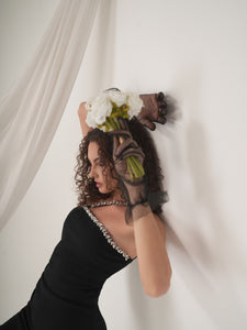 Elena - Asymmetric Column Gown