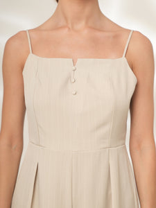 Alessia - Tailored Wide-Leg Pinstripe Jumpsuit