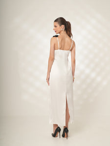 Valeria - Floral Appliqué Slip Dress