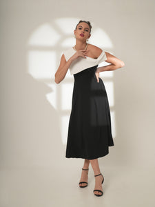 Bella - Asymmetrical Off-Shoulder Dress